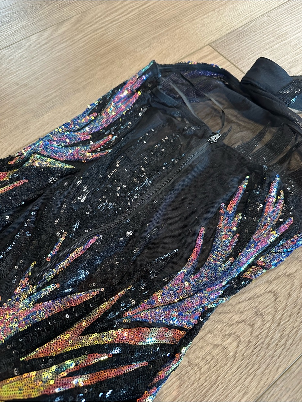 Fashion Nova Black Sequin Cut Out Maxi Dress Halter Glitter Party Club Dress S - Picture 9 of 10